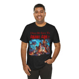 "I Sold My Soul to Baldur's Gate 3" Black Metal Unisex Jersey Short Sleeve T-shirt