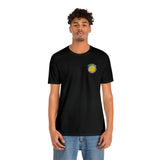 "Smiley Face"  Cotton Graphic  T-Shirt - Black