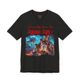 "I Sold My Soul to Baldur's Gate 3" Black Metal Unisex Jersey Short Sleeve T-shirt