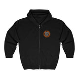 Chaqueta con capucha y cremallera completa "Code Orange" - Negro