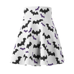 "White Spooky Bats" Skater A-Line Skirt