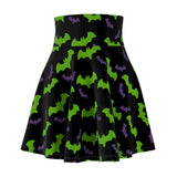 Patinador "Green Spooky Bats" Falda acampanada