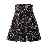 "Dancing Skeleton" Skater A-Line Skirt