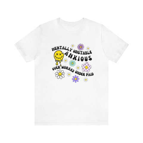 SMILEY FACE AND DAISY SHORT SLEEVE T-SHIRT