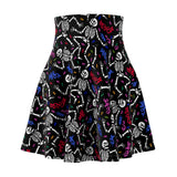 "Dancing Skeleton" Skater A-Line Skirt