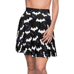 "Purple Spooky Bats" Skater A-Line Skirt