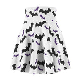 "White Spooky Bats" Skater A-Line Skirt