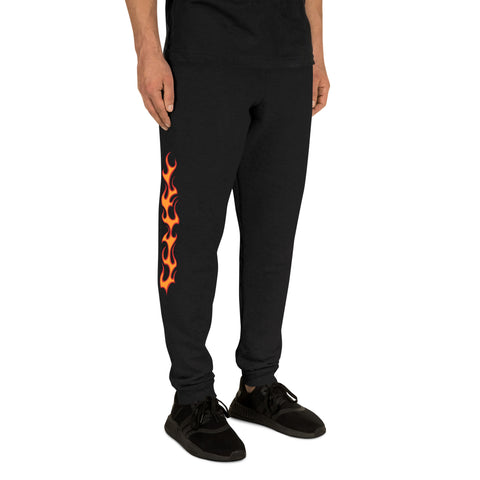 "Flames Era" Unisex Black Joggers