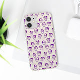 Étui de téléphone biodégradable « Purple Slime Skulls »