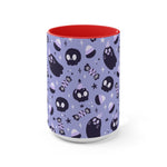 Spooky Ghost + Skulls, Halloween, Tasse à café, Tasse à thé, Tasse Accent 11oz, 15oz, Cadeau pour elle