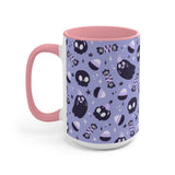 Spooky Ghost + Skulls, Halloween, Tasse à café, Tasse à thé, Tasse Accent 11oz, 15oz, Cadeau pour elle