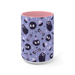 Spooky Ghost + Skulls, Halloween, Tasse à café, Tasse à thé, Tasse Accent 11oz, 15oz, Cadeau pour elle