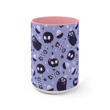 Spooky Ghost + Skulls, Halloween, Coffee Mug, Tea Cup, Accent Mug 11oz, 15oz, Gift for Her