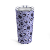 Cute Spooky Halloween, Skull + Ghost , Travel size Tumbler, Stainless Steel Tumbler 20oz, Gift for Him, Gift for Her