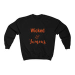 Sudadera unisex con cuello redondo, "Wicked &amp; Famous"