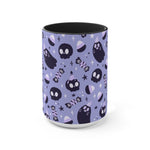 Spooky Ghost + Skulls, Halloween, Tasse à café, Tasse à thé, Tasse Accent 11oz, 15oz, Cadeau pour elle