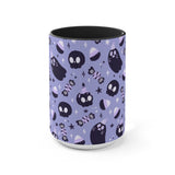 Fantasma espeluznante + Calaveras, Halloween, Taza de café, Taza de té, Taza de acento 11oz, 15oz, Regalo para ella