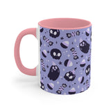 Fantasma espeluznante + Calaveras, Halloween, Taza de café, Taza de té, Taza de acento 11oz, 15oz, Regalo para ella