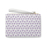 Vegan Leather Clutch Bag in Purple Slime