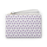 Vegan Leather Clutch Bag in Purple Slime