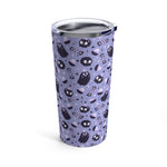 Cute Spooky Halloween, Skull + Ghost , Travel size Tumbler, Stainless Steel Tumbler 20oz, Gift for Him, Gift for Her