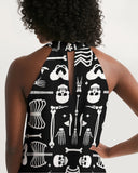 Skeleton pattern Women's Halter Dress