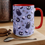 Spooky Ghost + Skulls, Halloween, Tasse à café, Tasse à thé, Tasse Accent 11oz, 15oz, Cadeau pour elle