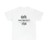 T-shirt en coton "Goth ne se démode jamais" - Blanc