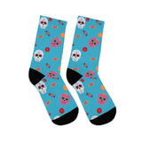 Chaussettes Dia de Los Muertos Bleu Sarcelle