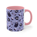 Spooky Ghost + Skulls, Halloween, Coffee Mug, Tea Cup, Accent Mug 11oz, 15oz, Gift for Her