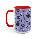 Spooky Ghost + Skulls, Halloween, Tasse à café, Tasse à thé, Tasse Accent 11oz, 15oz, Cadeau pour elle