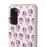 "Purple Slime Skulls" Biodegradable Phone  Case