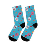 Dia de Los Muertos Teal Socks