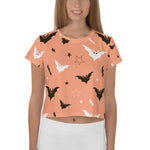 "Pastel Halloween Bats" Crop Top