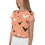 "Pastel Halloween Bats" Crop Top