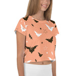 "Pastel Halloween Bats" Crop Top