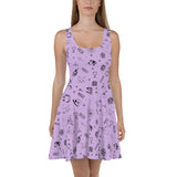 Occult Purple Skater Dress