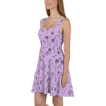 Vestido skater morado oculto