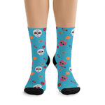 Dia de Los Muertos Teal Socks