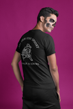 T-shirt Restez calme, restez effrayant - Noir