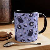 Spooky Ghost + Skulls, Halloween, Coffee Mug, Tea Cup, Accent Mug 11oz, 15oz, Gift for Her