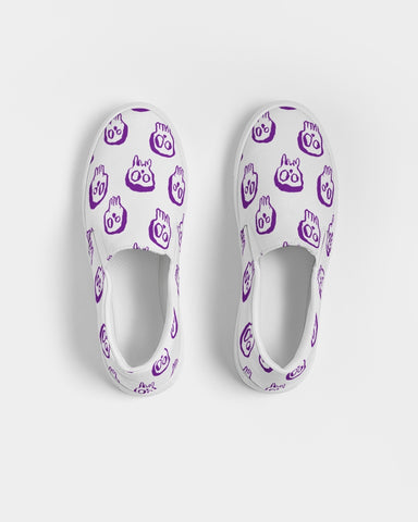 Slime Skull Pattern Women's Slip-On Canvas Shoe