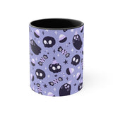 Fantasma espeluznante + Calaveras, Halloween, Taza de café, Taza de té, Taza de acento 11oz, 15oz, Regalo para ella