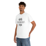 T-shirt en coton "Goth ne se démode jamais" - Blanc