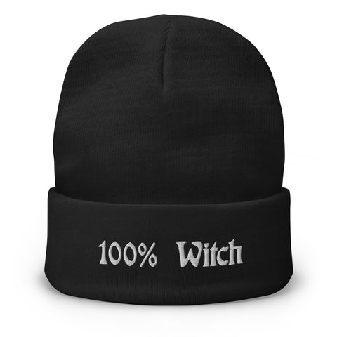 Gorro bordado "100% bruja"