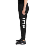 Womens Sweatpants  "PSYCHO"  Joggers  - Black