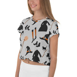 Women's Witchy LIfe AOP Crop Tee