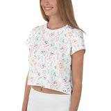 T-shirt court AOP Pastel Skull pour femmes