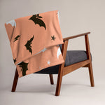 "Pastel Halloween Bats" Throw Blanket